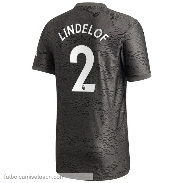 Camiseta Manchester United NO.2 Lindelof 2ª 2020/21 Negro